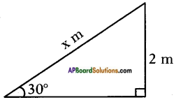 AP SSC 10th Class Maths Solutions Chapter 12 Applications of Trigonometry Ex 12.1 3