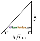 AP SSC 10th Class Maths Solutions Chapter 12 Applications of Trigonometry Ex 12.1 4