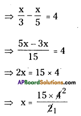 AP Board 8th Class Maths Solutions Chapter 2 Linear Equations in One Variable Ex 2.4 3