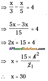 AP Board 8th Class Maths Solutions Chapter 2 Linear Equations in One Variable Ex 2.5 10