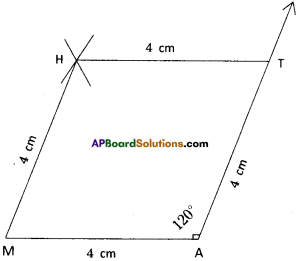 AP Board 8th Class Maths Solutions Chapter 3 Construction of Quadrilaterals Ex 3.1 6