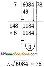 AP Board 8th Class Maths Solutions Chapter 6 Square Roots and Cube Roots Ex 6.3 4