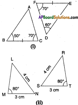 AP Board 9th Class Maths Solutions Chapter 7 Triangles InText Questions 1