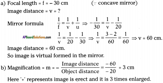 AP Board 9th Class Physical Science Important Questions Chapter 7 Reflection of Light at Curved Surfaces 30