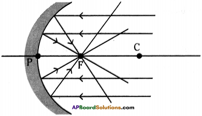 AP Board 9th Class Physical Science Solutions Chapter 7 Reflection of Light at Curved Surfaces 9