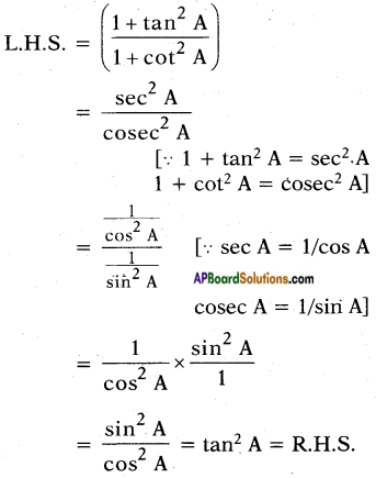 AP SSC 10th Class Maths Solutions Chapter 11 Trigonometry Optional Exercise 8