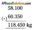 AP Board 6th Class Maths Solutions Chapter 5 Fractions and Decimals Ex 5.5 6