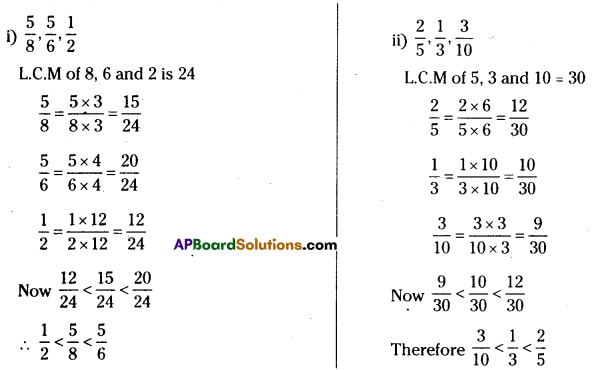 AP Board 7th Class Maths Solutions Chapter 2 Fractions, Decimals and Rational Numbers Ex 1 2