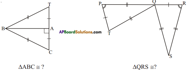 AP Board 7th Class Maths Solutions Chapter 8 Congruency of Triangles Ex 4 9