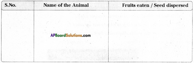 AP Board 7th Class Science Important Questions Chapter 13 Seed Dispersal 7