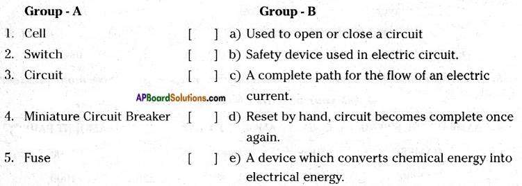 AP Board 7th Class Science Solutions Chapter 7 Electricity - Current and Its Effect 11