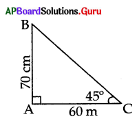 AP 10th Class Maths Bits Chapter 12 Applications of Trigonometry with Answers 3