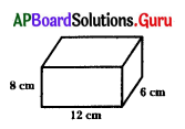 AP 8th Class Maths Bits Chapter 14 Surface Areas and Volume (Cube-Cuboid) with Answers 3