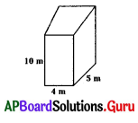 AP 8th Class Maths Bits Chapter 14 Surface Areas and Volume (Cube-Cuboid) with Answers 5