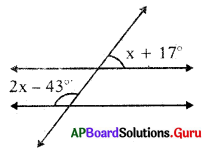 AP 7th Class Maths Bits 4th Lesson Lines and Angles 2