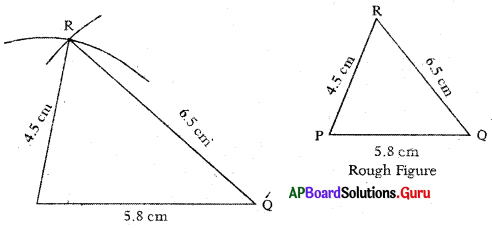 AP Board 7th Class Maths Solutions Chapter 10 Construction of Triangles Unit Exercise 1