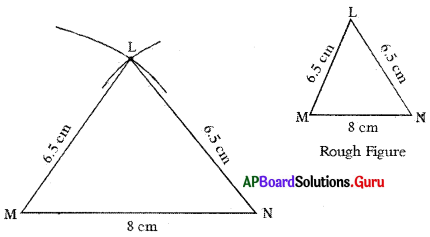 AP Board 7th Class Maths Solutions Chapter 10 Construction of Triangles Unit Exercise 2