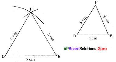AP Board 7th Class Maths Solutions Chapter 10 Construction of Triangles Unit Exercise 5