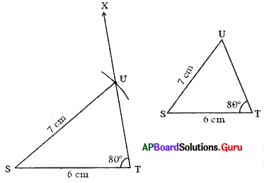 AP Board 7th Class Maths Solutions Chapter 10 Construction of Triangles Unit Exercise 6