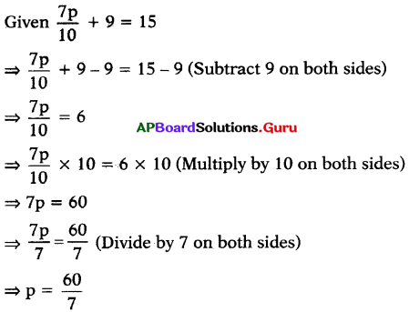 AP Board 7th Class Maths Solutions Chapter 3 Simple Equations Ex 3.3 3