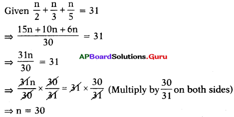 AP Board 7th Class Maths Solutions Chapter 3 Simple Equations Ex 3.3 5