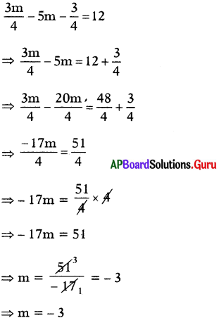 AP Board 7th Class Maths Solutions Chapter 3 సామాన్య సమీకరణాలు Ex 3.3 15