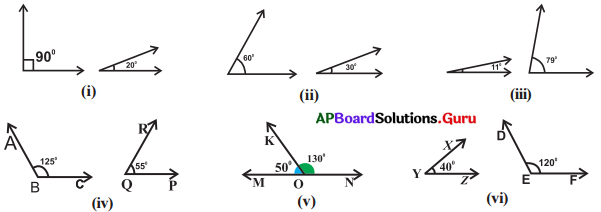 AP Board 7th Class Maths Solutions Chapter 4 రేఖలు మరియు కోణాలు Ex 4.1 1