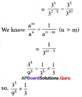 AP Board 7th Class Maths Solutions Chapter 8 Exponents and Powers Unit Exercise 5