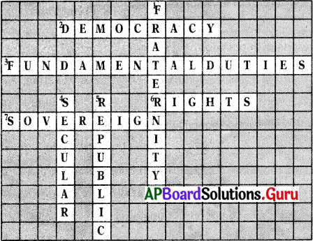 AP Board 7th Class Social Solutions 9th Lesson Indian Constitution – An Introduction 2