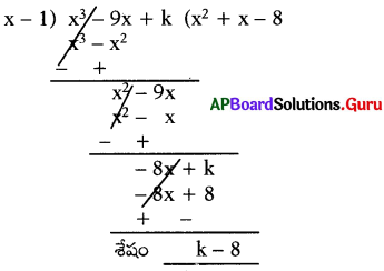AP 10th Class Maths Bits 3rd Lesson బహుపదులు Bits 22