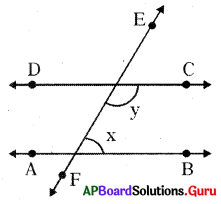 AP 7th Class Maths Bits 4th Lesson రేఖలు మరియు కోణాలు 10