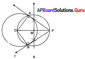 AP Board 10th Class Maths Solutions Chapter 9 వృత్తాలకు స్పర్శరేఖలు మరియు ఛేదనరేఖలు Exercise 9.2 9