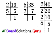 AP Board 6th Class Maths Solutions Chapter 3 గ.సా.కా - క.సా.గు Ex 3.5 6