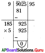 AP Board 8th Class Maths Solutions Chapter 6 వర్గమూలాలు, ఘనమూలాలు Ex 6.3 5