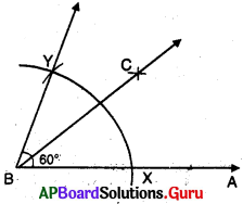 AP Board 9th Class Maths Solutions Chapter 13 జ్యామితీయ నిర్మాణాలు Ex 13.1 4
