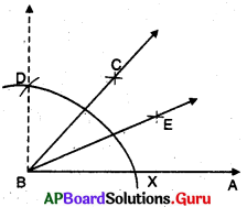 AP Board 9th Class Maths Solutions Chapter 13 జ్యామితీయ నిర్మాణాలు Ex 13.1 5