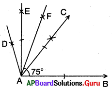 AP Board 9th Class Maths Solutions Chapter 13 జ్యామితీయ నిర్మాణాలు Ex 13.1 7