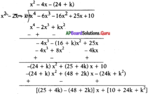 AP State Syllabus 10th Class Maths Solutions 3rd Lesson బహుపదులు Optional Exercise 7