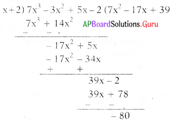 AP 10th Class Maths Important Questions Chapter 3 బహుపదులు 2