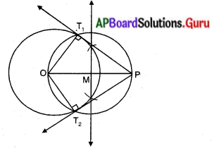 AP 10th Class Maths Important Questions Chapter 9 వృత్తాలకు స్పర్శరేఖలు మరియు ఛేదనరేఖలు 9