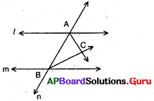 AP 9th Class Maths Bits 4th Lesson సరళ రేఖలు మరియు కోణములు 7