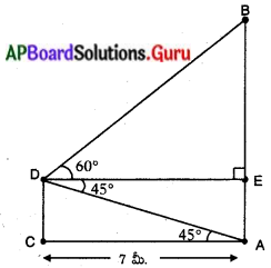 AP Board 10th Class Maths Solutions Chapter 12 త్రికోణమితి అనువర్తనాలు Exercise 12.2 4