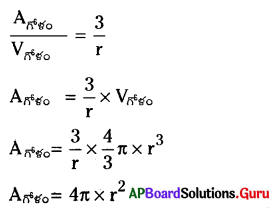 AP Board 9th Class Maths Solutions Chapter 10 ఉపరితల వైశాల్యములు మరియు ఘనపరిమాణములు InText Questions 6