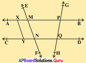 AP Board 9th Class Maths Solutions Chapter 4 సరళ రేఖలు మరియు కోణములు Ex 4.1 1