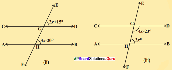 AP Board 9th Class Maths Solutions Chapter 4 సరళ రేఖలు మరియు కోణములు Ex 4.3 21