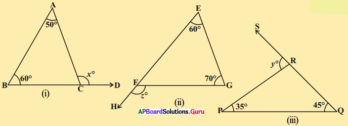AP Board 9th Class Maths Solutions Chapter 4 సరళ రేఖలు మరియు కోణములు Ex 4.4 1